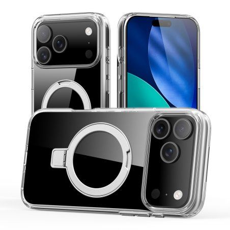 StyleShell SHOCKFlex mit Standfunktion (transparent, iPhone 17 Pro, kompatibel mit MagSafe)