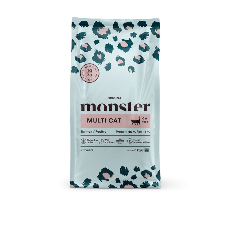 Monster Pet Food - Monster Cat Original Multicat - Salmon/Poultry - 6 kg