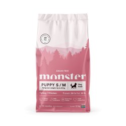 Monster Pet Food - Dog Grain Free Puppy S/M - Turkey/Chicken - 12 kg