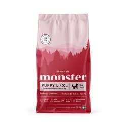 Monster Pet Food - Dog Grain Free Puppy L/XL - Turkey/Chicken - 12 kg