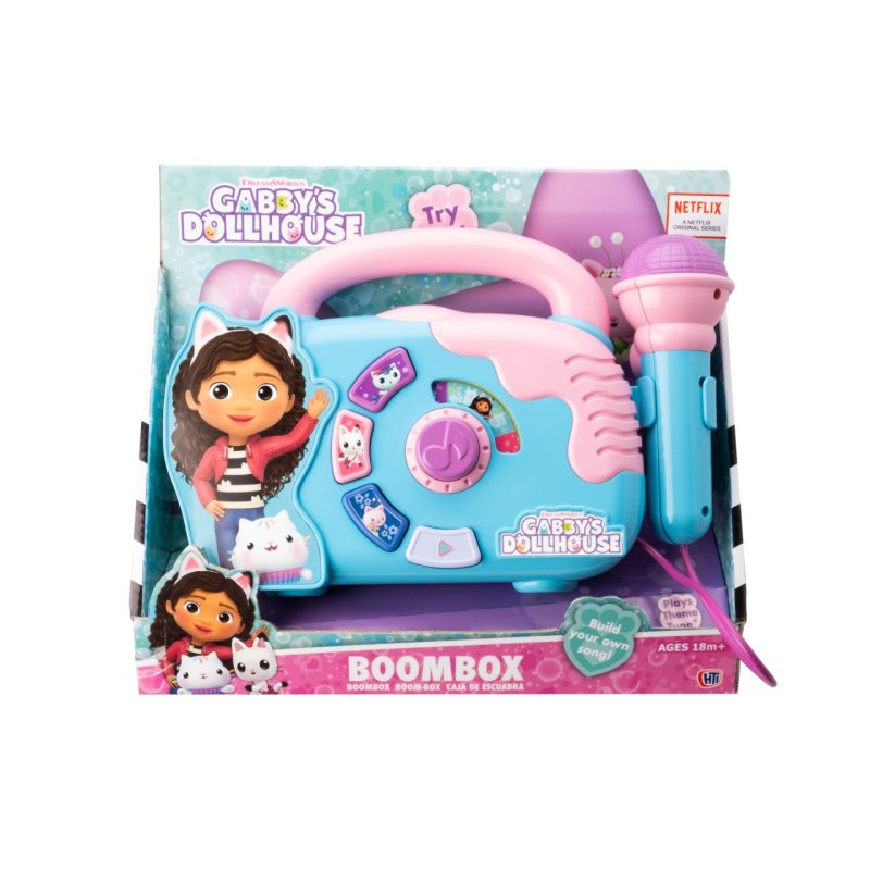 Gabby’s Dollhouse - Boombox with Microphone, Lights and Sound (90401)