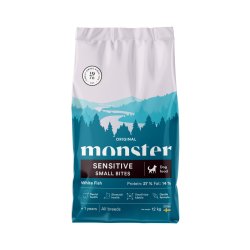 Monster Pet Food - Dog Original Sensitive White Fish Small Bites - 12 kg