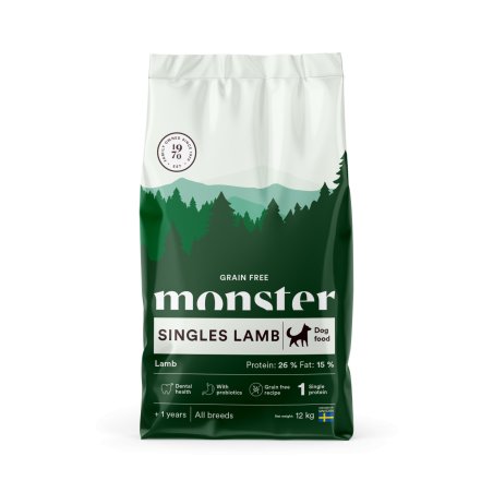 Monster Pet Food - Dog Grain Free Singles - Lamb - 12 kg