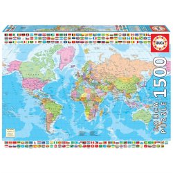 Puzzle Educa compatible - Mappe Monde (1500 pièces)