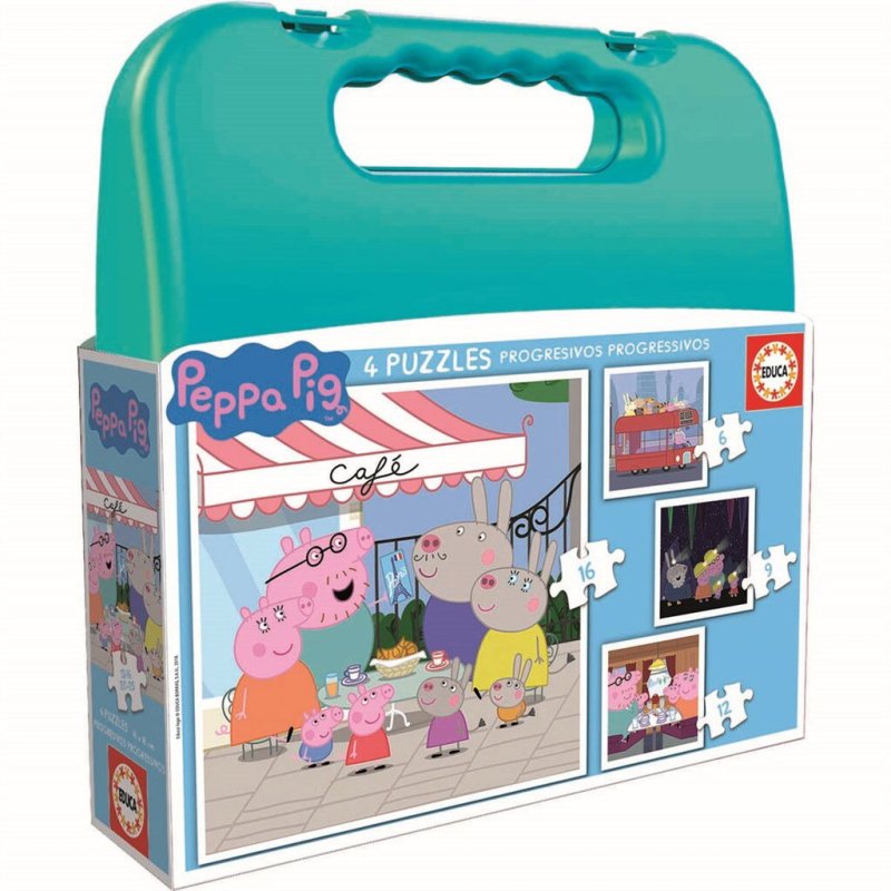 Educa - 12-16-20-25 pcs, Peppa Pig Suitcase (80-18112)