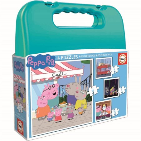 Educa - 12-16-20-25 pcs, Peppa Pig Suitcase (80-18112)
