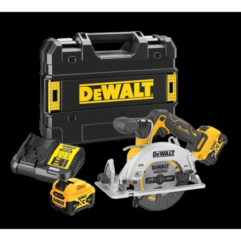DeWALT DCS512P2-QW scie circulaire portative 14 cm Noir, Jaune 3600 tr/min