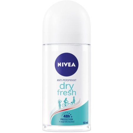 Nivea Dry Fresh Deodorant Antiperspirant Roll-On for Women 50ml Pitch Black