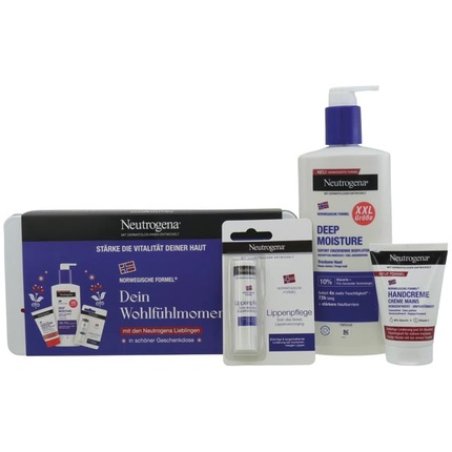 Neutrogena Gp 'Wohlfhlmoment' Body Lotion 400ml Unscented Hand Cream 50ml Lip Balm 48g Gift Box