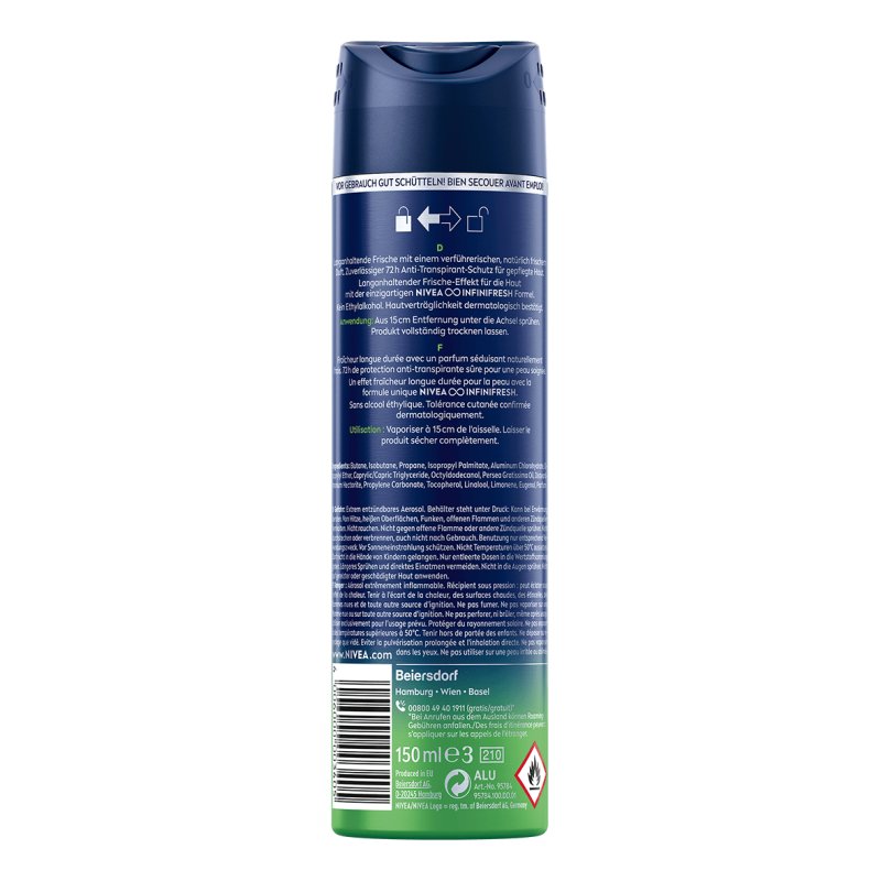 NIVEA MEN Fresh Sensation Antiperspirant Deodorant 150ml