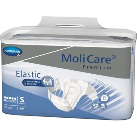 MoliCare Premium Elastic Disposable Underpants for Women and Men with Incontinence Size S - Pack of 30