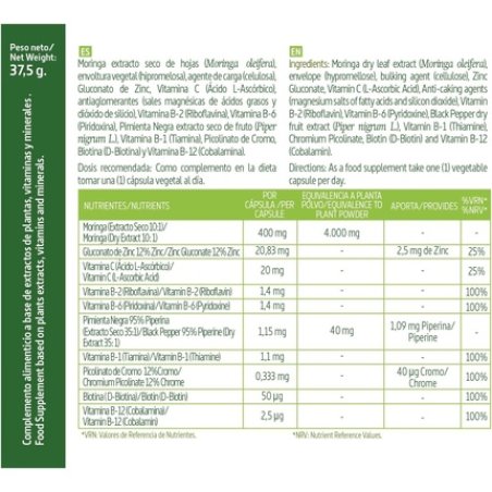 Nature Essential Moringa Oleifera Complex 4000mg 60 Capsules