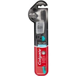 Colgate Slim Soft Toothbrush with Soft Charcoal Bristles