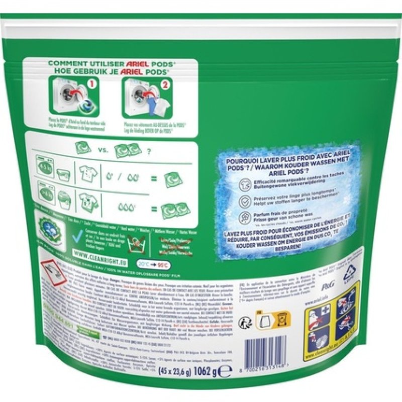 Ariel 4in1 Laundry Detergent Capsules Active Odor Control 45 Count