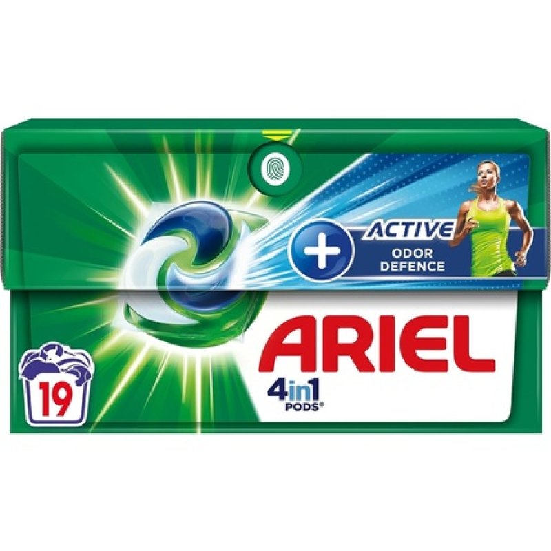 Ariel 4in1 Pods Liquid Laundry Detergent 19 Washes Active Odor Defense