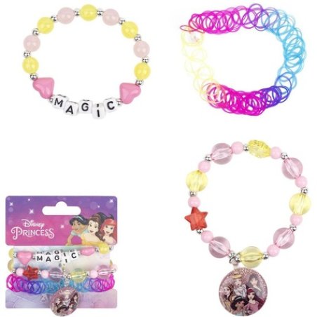 Princesses Disney Bracelet Set - 3 Units Multicolor