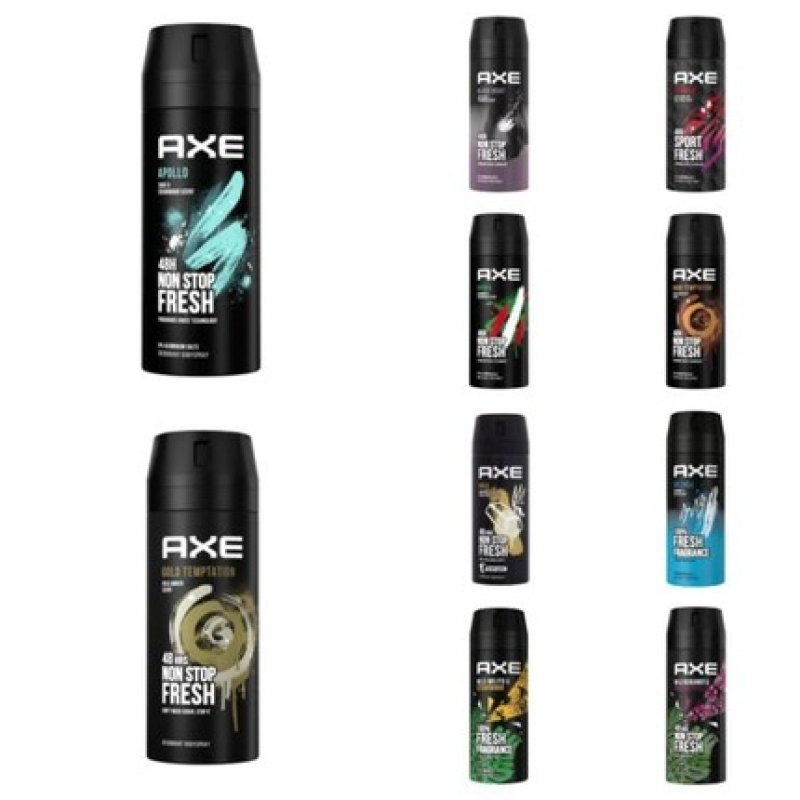 Axee Deodorant Bodyspray Variety 6 x 150ml