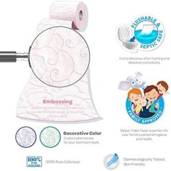 Selpak Powder Scented Toilet Paper 3-Ply - Pack of 4 Rolls