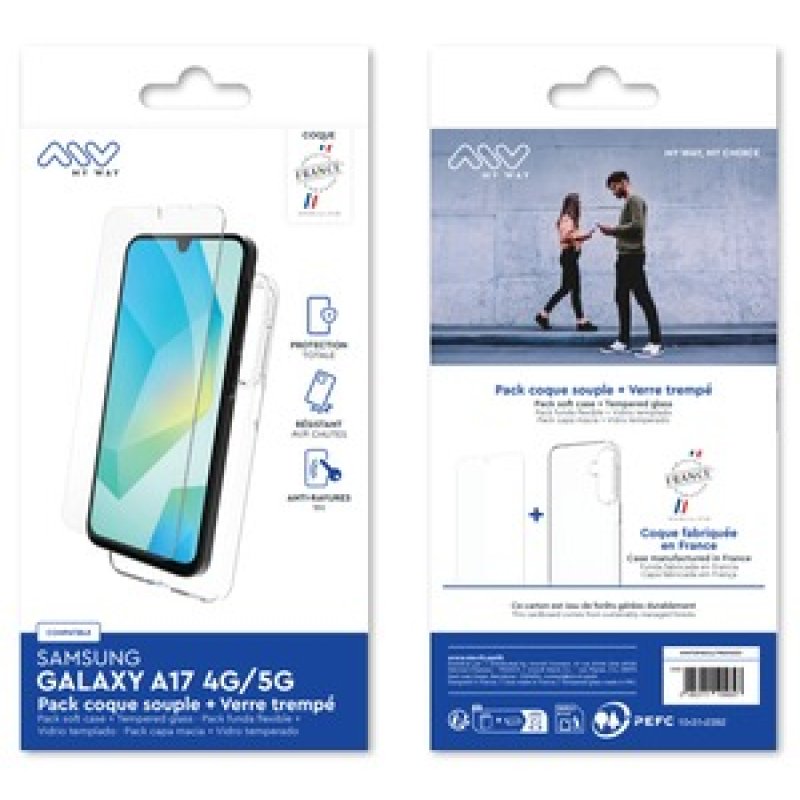 PACK COQUE SOUPLE VERRE TREMPE SAMSUNG GALAXY A17 4G/5G