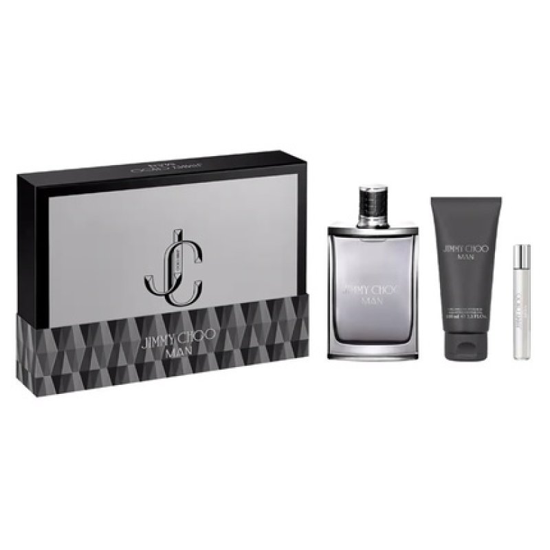 Jimmy Choo Man Eau De Toilette Set - 100ml 7.5ml Shower Gel 100ml