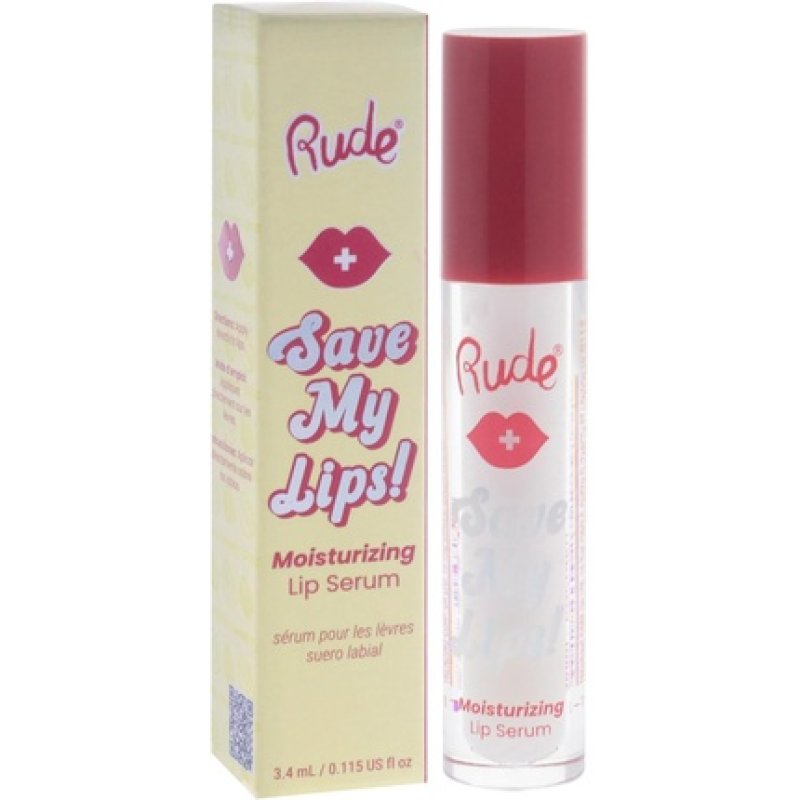 Save My Lips Moisturizing Coconut Serum by Rude Cosmetics for Women 0.115 Oz