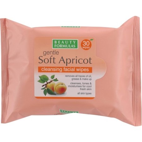 Beauty Formulas Gentle Soft Apricot Cleansing Facial Wipes 30 Sheets
