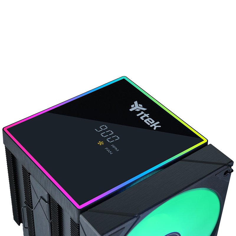 itek ICY-6HATP Processor Hybrid cooler 12 cm Black