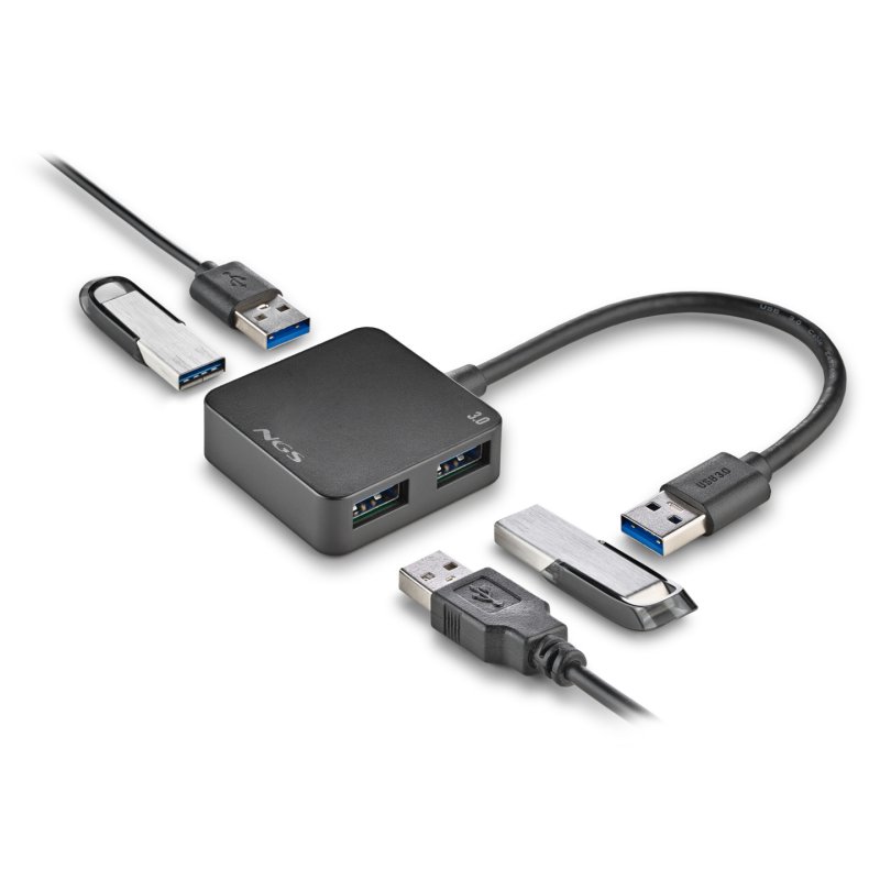 NGS IHUB 3.0 TINY USB 3.2 Gen 1 (3.1 Gen 1) Type-A 5000 Mbit/s Black