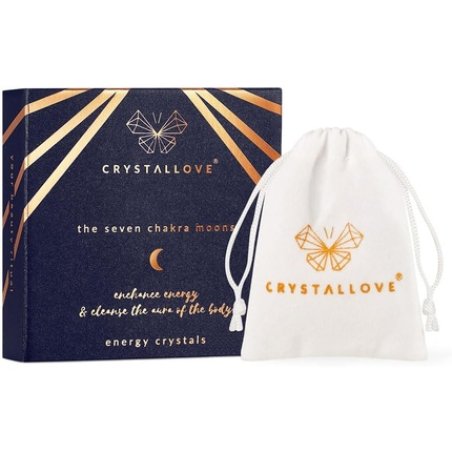 Crystallove Natural Energy Stones 7 Chakras Colorful Moons Gemstone Set