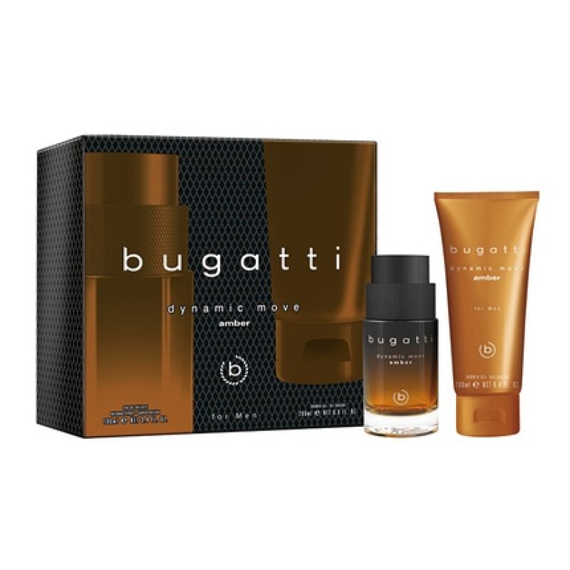 Bugatti Dynamic Move Amber - Eau De Toilette 100 Ml And Shower Gel 200 Ml