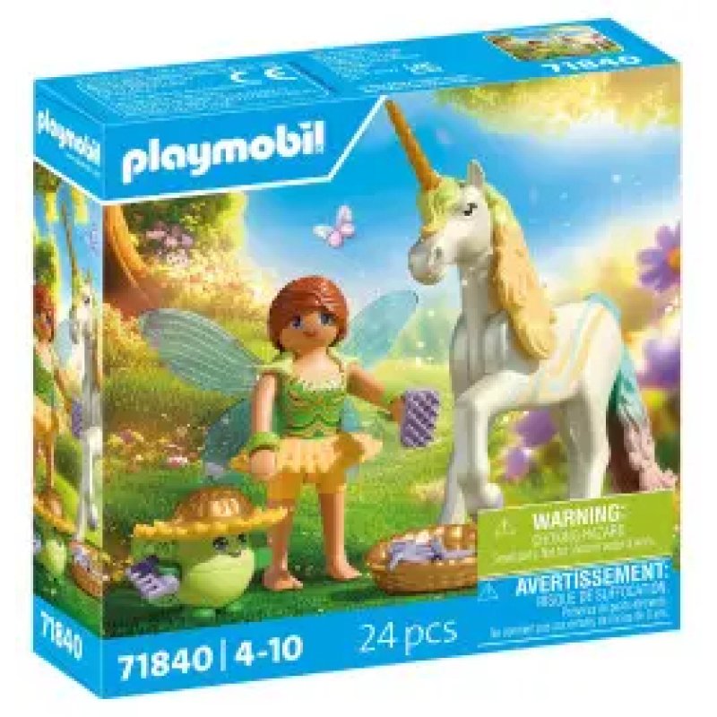 Playmobil - Collectible Unicorn: Rainbow Flower with Fairy (71840)