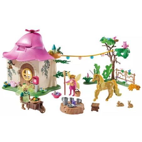 Playmobil - Cozy Fairy Home with Golden Unicorn (71838)
