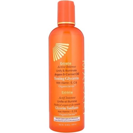 Makari Extreme Carrot & Argan Oil Skin Toning Body Glycerin 16.8oz with Organiclarine - Whitening Treatment for Dark