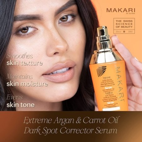 Makari Extreme Carrot & Argan Oil Skin Toning Serum 1.7oz with Organiclarine - Whitening & Anti-Aging Treatment