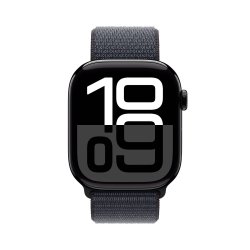 Apple Watch Series 10 GPS 46mm Jet Black Alu Case, Ink Sport Loop S/M EU MWWR3
