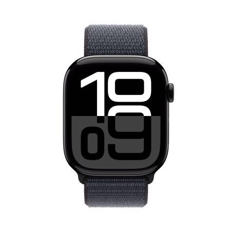Apple Watch Series 10 GPS 46mm Jet Black Alu Case, Ink Sport Loop S/M EU MWWR3