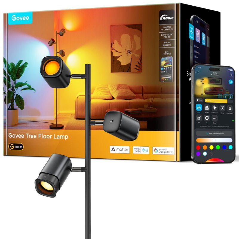 Govee - 3-Flammen LED Stehlampe