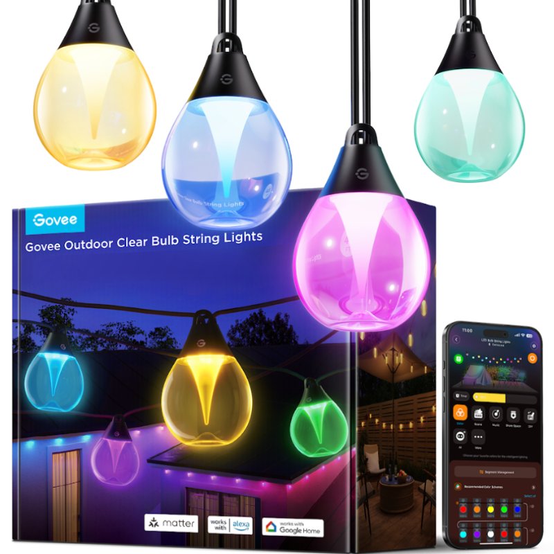 Govee - LED RGBICW Dimmbare Outdoor-Deko-Lichterkette