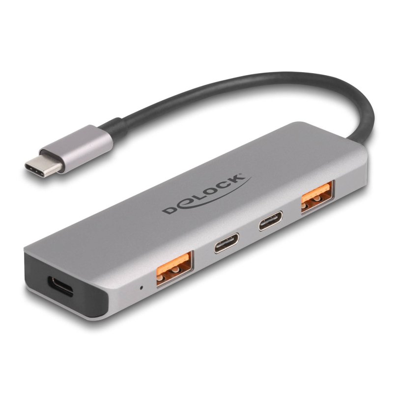 DeLOCK 64302 laptop dock/port replicator Wired USB 3.2 Gen 2 (3.1 Gen 2) Type-C Grey