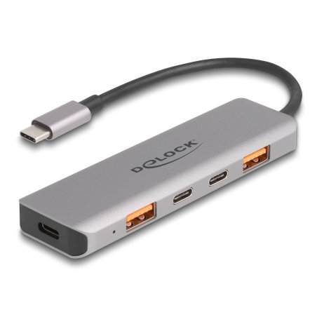 DeLOCK 64302 laptop dock/port replicator Wired USB 3.2 Gen 2 (3.1 Gen 2) Type-C Grey