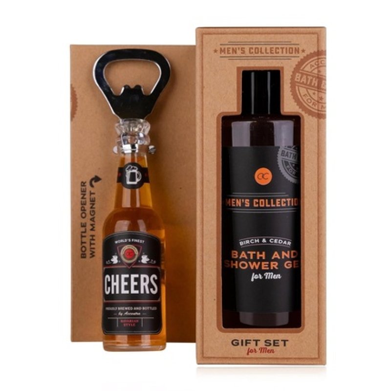 Accentra Men's Collection Gift Set in Kraft Paper with 150ml Shower Gel - Birch & Cedar Scent
