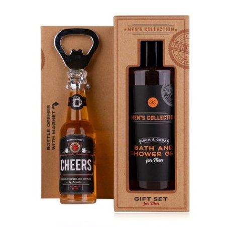 Accentra Men's Collection Gift Set in Kraft Paper with 150ml Shower Gel - Birch & Cedar Scent
