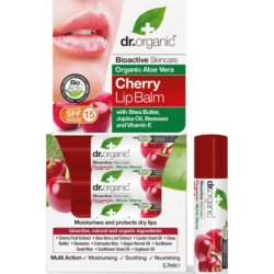 Dr Organic Organic Aloe Vera Cherry Lip Balm SPF15 5.7ml