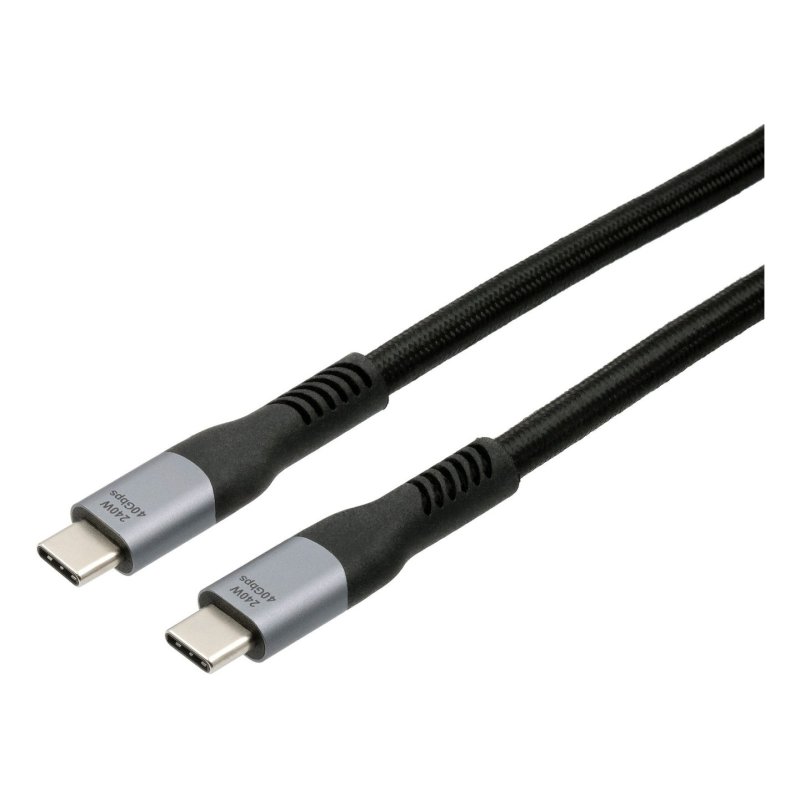 EX-K1598-1.0 Câble USB 4 USB-C 1m 40 Gbit/s, 5A 240W noir