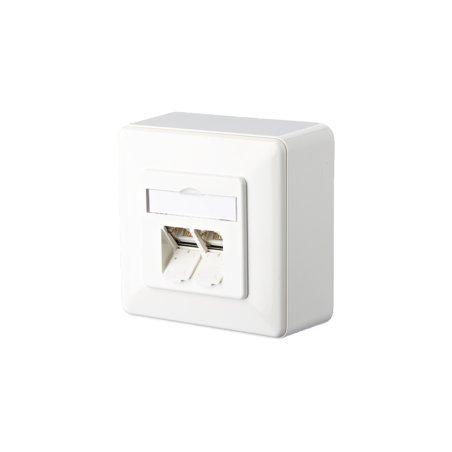 MetzConnect E-DAT C.6 Boîtier 2 ports blanc pur
