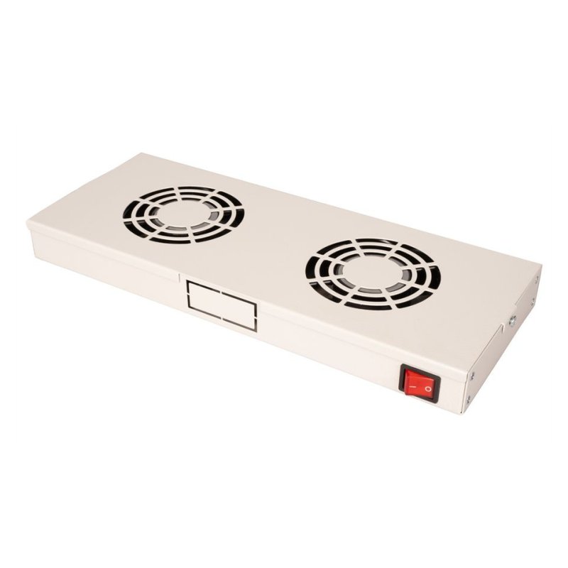 ROLINE 19" Unité de ventilation 2 ventilateurs ON/OFF, gris