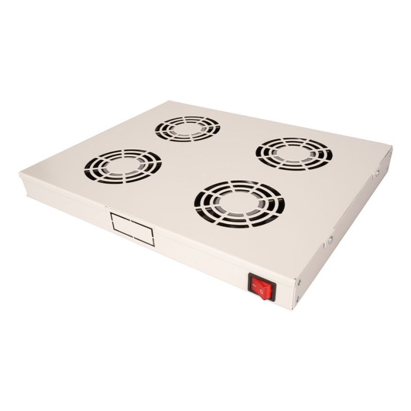 ROLINE 19" Unité de ventilation 4 ventilateurs ON/OFF, gris