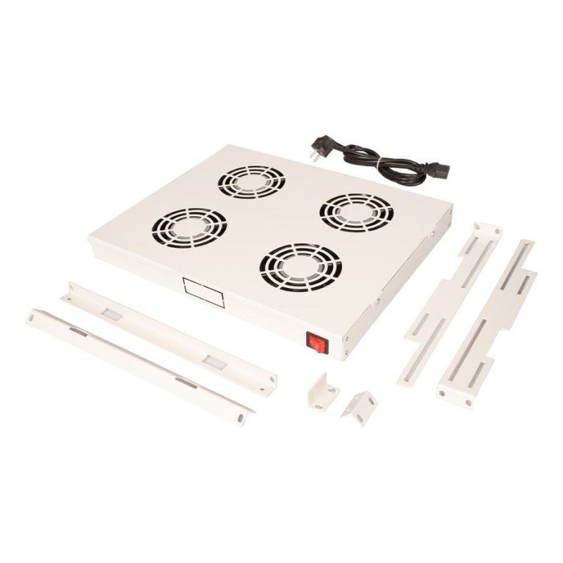 ROLINE 19" Unité de ventilation 4 ventilateurs ON/OFF, gris