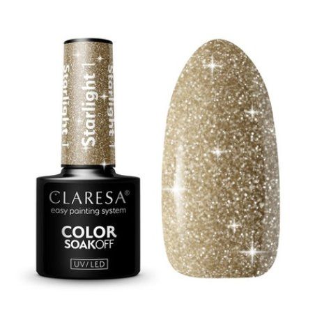 Starlight UV Nail Polish 5ml Claresa Glitter with Flash Effect