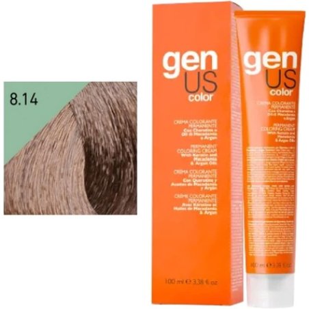 Genus Color 8.14 Light Tobacco Blonde Permanent Coloring Cream 100ml